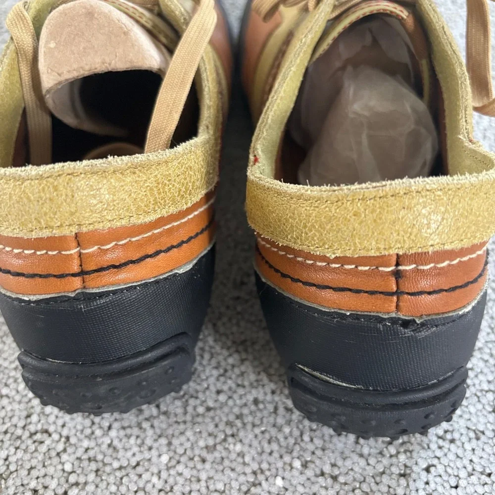 VTG Pony Platon Sneakers Mens 12 Tan Green Leather Suede Low Top Y2K Retro Trail